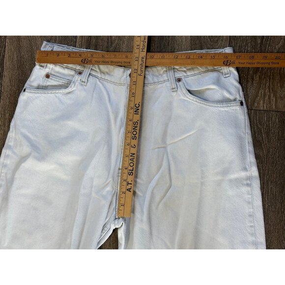 VINTAGE LEVI'S 550 SHORTS RELAXED FIT SIZE 36 10" ORANGE TAB BERMUDA LIGHT WASH - Picture 7 of 10